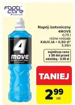 Carrefour Napój izotoniczny 4MOVE 0,75 l różne rodzaje oferta