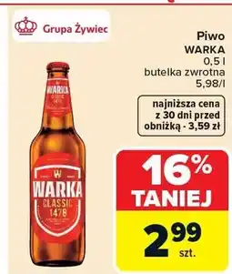 Carrefour Piwo Warka Classic oferta