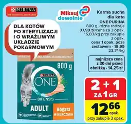 Carrefour Karma sucha dla kota One Purina Adult oferta