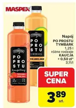 Carrefour Napój PO PROSTU TYMBARK 1,25 l różne rodzaje oferta