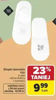 Carrefour Stopki damskie różne kolory i rozmiary 2-pak oferta