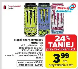 Carrefour Napój energetyzujący Monster różne rodzaje oferta