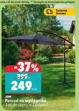 Biedronka Parasol na wysięgniku 3 m, dostępny w 3 kolorach oferta