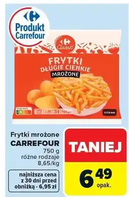 Carrefour Frytki mrożone długie cienkie oferta