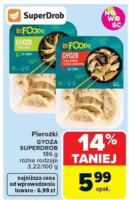 Carrefour Pierożki gyoza Superdrob różne rodzaje oferta