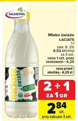 Carrefour Mleko świeże Łaciate oferta