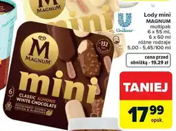 Carrefour Lody mini Magnum multipak różne rodzaje oferta