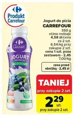 Carrefour Jogurt do picia różne rodzaje oferta