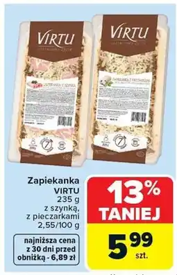 Carrefour Zapiekanka Virtu z pieczarkami, z szynką oferta