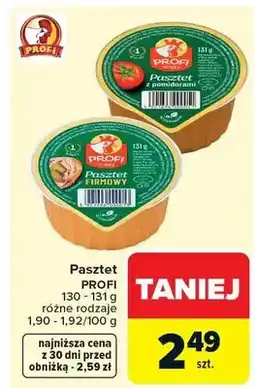 Carrefour Pasztet Profi różne rodzaje oferta