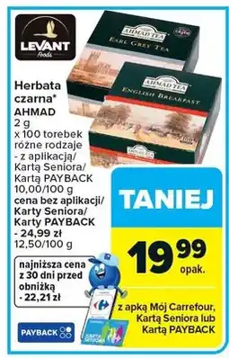 Carrefour Herbata czarna Ahmad oferta