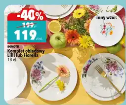 Biedronka Komplet obiadowy Lilli lub Fiorella 18 el oferta