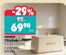 Biedronka Chlebak Kinghoff, z pokrywą, beżowy oferta