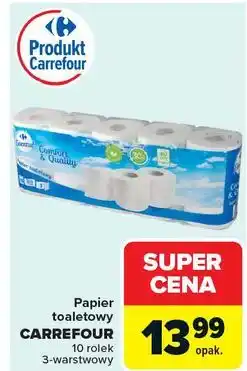 Carrefour Papier toaletowy comfort & quality Carrefour Essential oferta