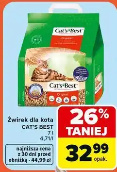Carrefour Żwirek dla kota original Cat's Best oferta