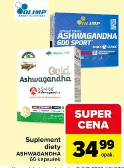 Carrefour Ashwagandha w kapsułkach Olimp Sport Nutrition 600 oferta