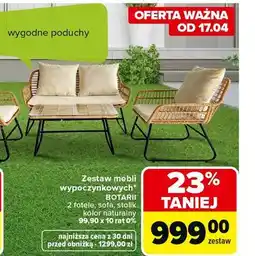Carrefour Zestaw mebli wypoczynkowych botarii kolor naturalny oferta