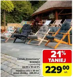Carrefour Leżak ogrodowy boreno z poduchą oferta