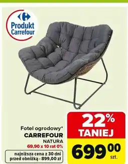 Carrefour Fotel ogrodowy z poduszką oferta