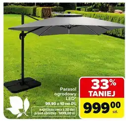 Carrefour Parasol ogrodowy z oświetleniem led oferta