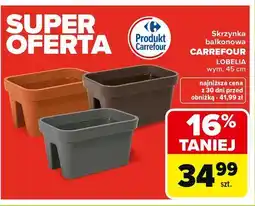 Carrefour Doniczka na balustradę lobelia 45 x 29 24 cm mokka Lamela oferta