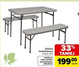 Carrefour Zestaw kempingowy: stół 120 x 60 cm + 4 stołki oferta