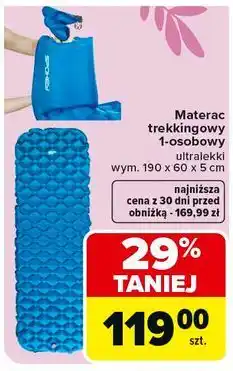 Carrefour Materac trekkingowy ultra tube 600 Spokey oferta