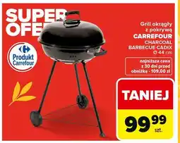 Carrefour Grill okragły z pokrywą 44 cm Carrefour oferta