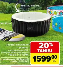 Carrefour Jacuzzi dmuchane z pompą 180 x 66 cm Corciano oferta