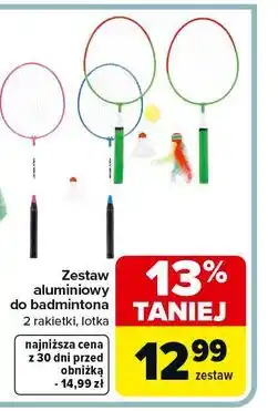 Carrefour Zestaw do badmintona 2 rakietki + lotka aluminiowy oferta