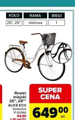 Carrefour Rower miejski alice 28 oferta