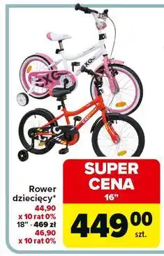 Carrefour Rower dziecięcy 18 oferta