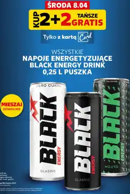 Kaufland Napoje energetyzujące Black Energy Drink 0,25 l puszka oferta