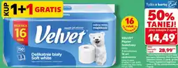 Kaufland Papier toaletowy biały, 3-warstwowy 16 szt. opakowanie Velvet oferta