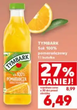 Kaufland TYMBARK Sok 100% pomarańczowy 1 l butelka oferta