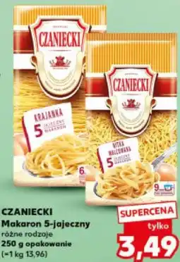 Kaufland CZANIECKI Makaron 5-jajeczny różne rodzaje 250 g opakowanie oferta