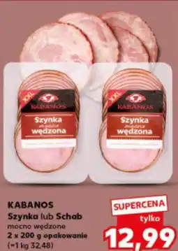 Kaufland Szynka lub Schab mocno wędzone oferta