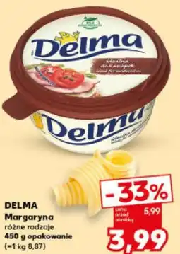Kaufland DELMA Margaryna różne rodzaje 450 g opakowanie oferta