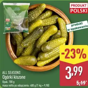 ALDI ALL SEASONS Ogórki kiszone oferta