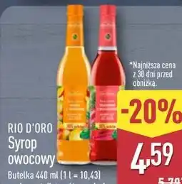 ALDI RIO D'ORO Syrop owocowy Butelka oferta