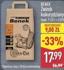 ALDI Żwirek kukurydziany BENEK oferta