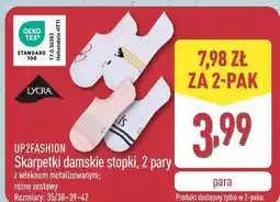 ALDI UP2FASHION Skarpetki damskie stopki, 2 pary oferta