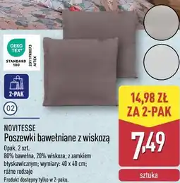 ALDI NOVITESSE Poszewki bawełniane z wiskozą oferta
