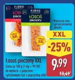 ALDI Łosoś pieczony XXL z pieprzem cytrynowym lub z papryczką chili oferta