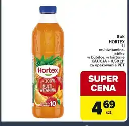 Globi Sok multiwitamina, jabłko w butelce, w kartonie za opakowanie PET oferta