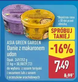 ALDI Danie z makaronem udon do wyboru: z sosem teriyaki i sezamem lub sosem z orzeszków arachidowych oferta