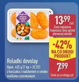 ALDI Roladki devolay z kurczaka z nadzieniem w smaku maślano-czosnkowym oferta
