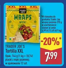 ALDI Tortilla XXL placki z mąki pszennej w opakowaniu 12 szt oferta