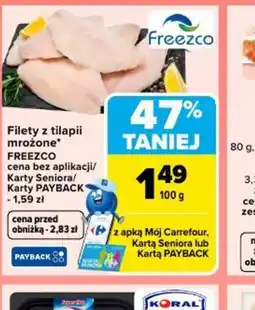 Carrefour Market Freezco Filety z tilapii mrożone oferta