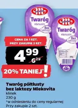 Netto Twaróg półtłusty bez laktozy Mlekovita oferta